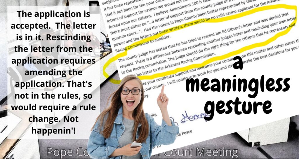 A meaningless gesture.